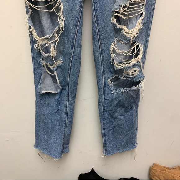 Pacsun Distressed High Rise Straight Jeans - Picture 5 of 12